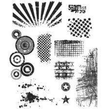 Tim Holtz Cling Stamps 7X8.5 - Bitty Grunge CMS089