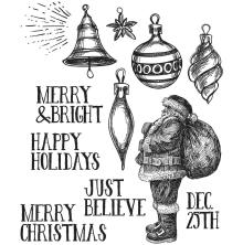 Tim Holtz Cling Stamps 7X8.5 - Festive Sketch CMS283