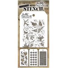 Tim Holtz Mini Layered Stencil Set 3/Pkg - Set 22