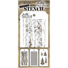 Tim Holtz Mini Layered Stencil Set 3/Pkg - Set 21