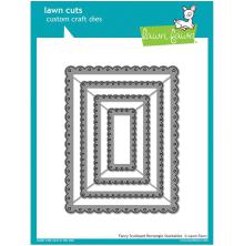 Lawn Fawn Dies - Fancy Scalloped Rectangle Stackables LF1322