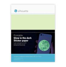 Silhouette Printable Sticker Paper 8.5X11 2/Pkg - Glow-In-The Dark