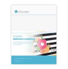 Silhouette Printable Adhesive Cardstock 8.5X11 8/Pkg - White