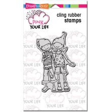 Stampendous Pink Your Life Cling Stamp 6.5X4.5 - Whisper Friendship UTGENDE