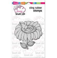 Stampendous Pink Your Life Cling Stamp 4X4 - Whisper Sunflower UTGENDE