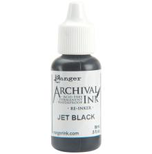 Ranger Archival Pad Re-Inker 18ml - Jet Black
