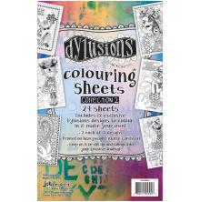Dylusions Coloring Sheets 5X8 - Set 2