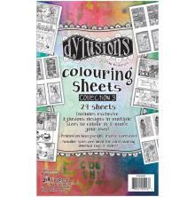 Dylusions Coloring Sheets 5X8 - Set 3