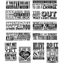 Tim Holtz Cling Stamps 7X8.5 - Mini Motivation CMS292