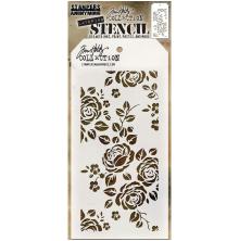 Tim Holtz Layered Stencil 4.125X8.5 - Roses THS075