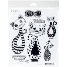Dylusions Cling Stamps 8.5X7 - Puddy Cat