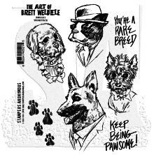 Stampers Anonymous Brett Weldele Cling Stamps 7X8.5 - Woofpack