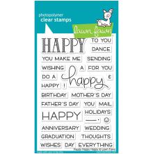 Lawn Fawn Clear Stamps 4X6 - Happy Happy Happy LF1334