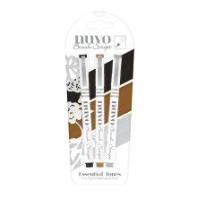 Tonic Studios Nuvo Brush Script Pens 3/Pkg  Essential Tones 110N