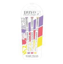 Tonic Studios Nuvo Brush Script Pens 3/Pkg  Bright Florals 111N