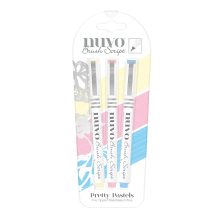 Tonic Studios Nuvo Brush Script Pens 3/Pkg  Pretty Pastels 112N