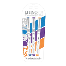 Tonic Studios Nuvo Brush Script Pens 3/Pkg  Mandala Infusion 113N