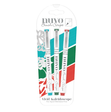 Tonic Studios Nuvo Brush Script Pens 3/Pkg  Vivid Kaleidoscope 114N