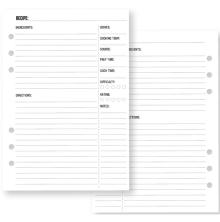 Simple Stories Carpe Diem Planner Inserts A5 36/Pkg - Recipe