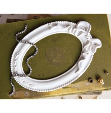 Prima Memory Hardware Resin Frames - Papillon Blanc Oval