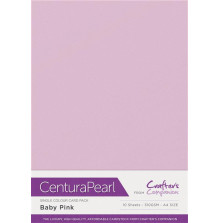 Crafters Companion Centura Pearl Card Pack A4 10/Pkg - Baby Pink