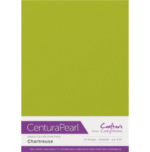 Crafters Companion Centura Pearl Card Pack A4 10/Pkg - Chartreuse