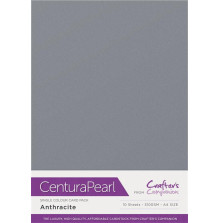 Crafters Companion Centura Pearl Card Pack A4 10/Pkg - Anthracite