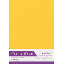 Crafters Companion Centura Pearl Card Pack A4 10/Pkg - Canary