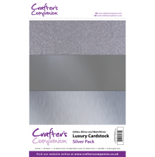 Crafters Companion Luxury Cardstock Pack A4 30/Pkg - Silver