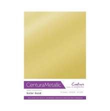Crafters Companion Centura Metallic Card Pack A4 10/Pkg - Solar Gold
