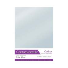 Crafters Companion Centura Metallic Card Pack A4 10/Pkg - Pale Silver