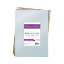 Crafters Companion Centura Metallic Card Pack A4 36/Pkg - Precious Metals