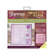 Sheena Douglass Create a Flower 8X8 Stencil - A Floral Note UTGENDE