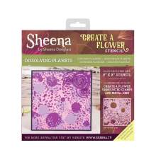 Sheena Douglass Create a Flower 8X8 Stencil - Dissol Ving Planets UTGENDE