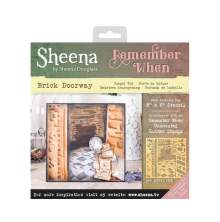 Sheena Douglass Remember When 8X8 Stencil - Brick Doorway UTGENDE