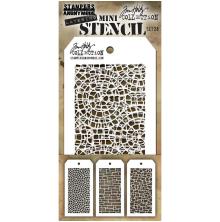 Tim Holtz Mini Layered Stencil Set 3/Pkg - Set 28