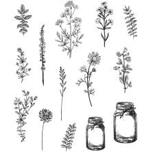 Tim Holtz Cling Stamps 7X8.5 - Flower Jar CMS297