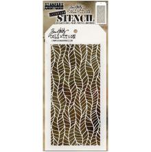 Tim Holtz Layered Stencil 4.125X8.5 - Feather THS079