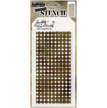 Tim Holtz Layered Stencil 4.125X8.5 - Grid Dot THS083