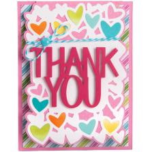 Sizzix Framelits Drop-Ins Dies 4/Pkg - Thank You Card