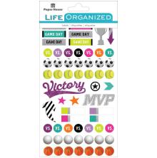 Paper House Life Organized Planner Stickers 4.5X7.5 4/Pkg - Girl Sports