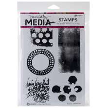 Dina Wakley MEdia Cling Stamps 6X9 - Textures