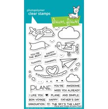 Lawn Fawn Clear Stamps 4X6 - Plane &amp; Simple LF1409