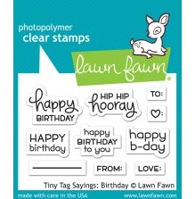 Lawn Fawn Clear Stamps 2X3 - Tiny Tag Sayings: Birthday LF1421