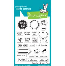 Lawn Fawn Clear Stamps 3X4 - Push Here LF1415