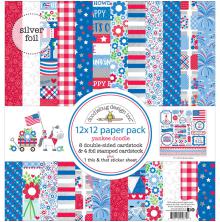 Doodlebug Paper Pack 12X12 - Yankee Doodle UTGENDE