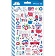 Doodlebug Yankee Doodle Stickers - Mini Icons UTGENDE