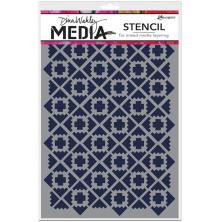 Dina Wakley MEdia Stencils 9X6 - Almost Ikat