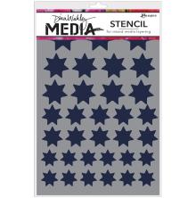 Dina Wakley MEdia Stencils 9X6 - Variegated Stars