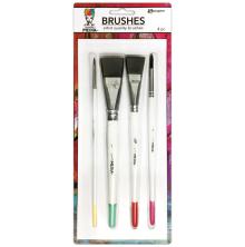 Dina Wakley MEdia Brushes 4/Pkg